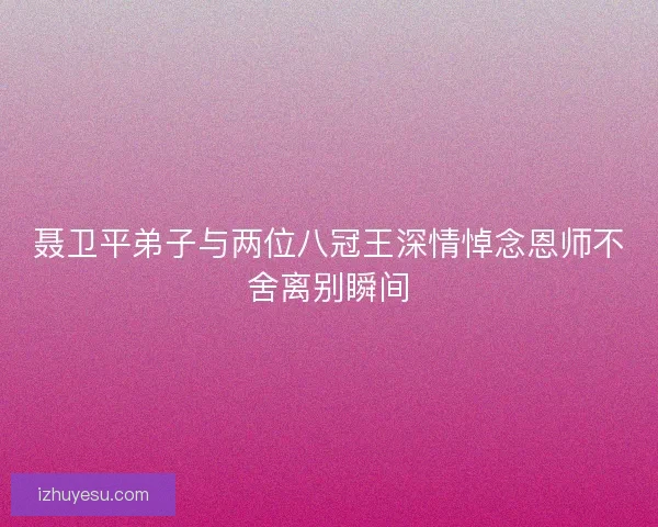 聂卫平弟子与两位八冠王深情悼念恩师不舍离别瞬间 聂卫平弟子与两位八冠王深情悼念恩师不舍离别瞬间